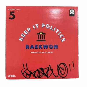 RAEKWON/DJ BABU - Keep It Politics - Vinyl (7") SIGNED Wu Tang Clan Autograph - Picture 1 of 2