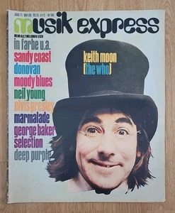Musik Express 6/1971 Keith Moon / Deep Purple / Elvis / Marmalade / Jethro Tull  - Bild 1 von 12