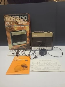 Norelco Cassette Recorder No. 1320 ca. 1970 Original Box & Paperwork - Picture 1 of 14