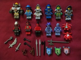 LEGO Nexo Knights Minifigures LOT. 13 Figures , Shields , Weapons,Armor
