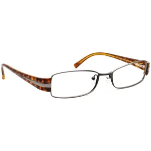 Prada Eyeglasses VPR 66H 2AU/1O1 Gunmetal/Havana Rectangular Italy 52[]16 135 - Picture 1 of 6