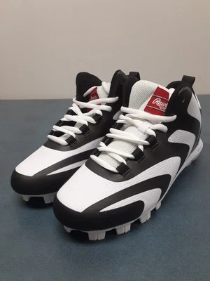 Botines de béisbol Rawlings Youth Rookie Mid/179261/Blanco y negro/Talla 6 Foto 1 de 4