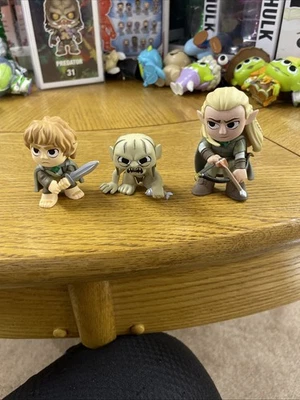 Funko Mystery Mini The Lord of the Rings Samwise Gamgee Legolas Gollum Lot X3 - Image 1 of 4