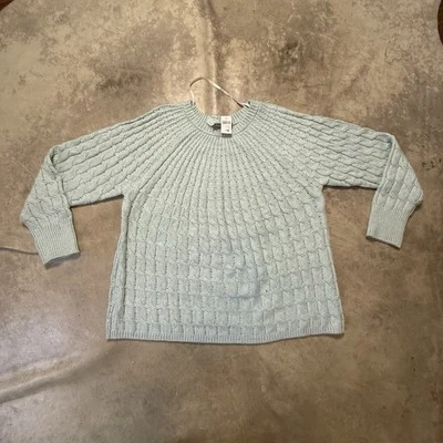 Suéter Lane Bryant para mujer talla 18/20 verde menta tejido con cable cuello redondo Foto 1 de 4