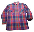 Vintage Timber Run Men's M Multicolor Plaid Quilted Flannel Jacket grunge
