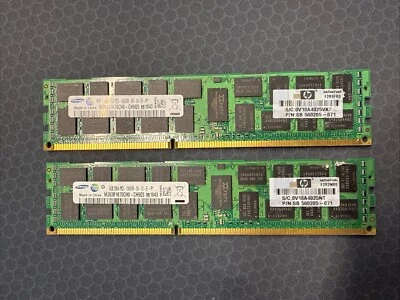 Samsung 16GB (2x8GB) DDR3 1333MHz PC3 ECC Server Ram Memory M393B1K70CH0-CH9Q5 | - Image 1 of 4