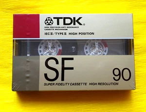 1x TDK SF 90 Cassette Tape 1988-1989 + OVP + SEALED + Made in Japan + Rare + - Picture 1 of 2
