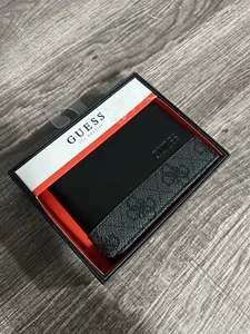 Portafoglio Uomo Guess Los Angeles Nero Nuovo - Foto 1 di 4