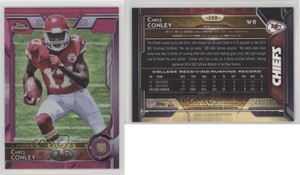 2015 Topps Chrome Rookies BCA Pink Refractor /399 Chris Conley #159 Rookie RC