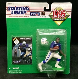 1995. Figura y tarjeta sellada Marshall Faulk Kenner Starting Lineup SLU totalmente nueva - Imagen 1 de 3