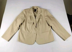 Lane Bryant Blazer Women's 24 Tan Corpcore Professional Workwear Office Career - Picture 1 of 8