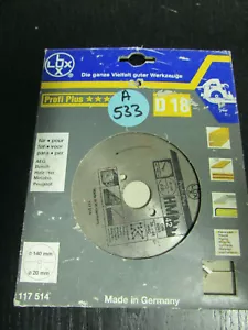 Lux 117 514 Kreissägeblatt HM/CT 140 x 20mm Zähne=20 (A533) - Bild 1 von 3