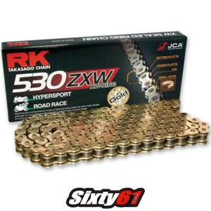 Honda CBR 1000RR Gold RK GXW Chain 150 Link-530 XW-Ring for Extended Swingarm - Picture 1 of 1