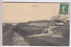 CPA FERE EN TARDENOIS 02 - FERME DE VAUX ATTELAGE PONT CHEMIN DE FER 1914 ~C33 - Imagen 1 de 2