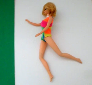 VTG #1163 STACEY TNT 1969 TWIST N TURN BLONDE FLIP DOLL MATTEL BARBIE TEARS FEET - Picture 1 of 6