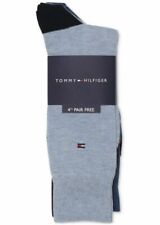 Tommy Hilfiger Men's 4-Packs Heel-Toe Dress Socks Navy/Denim/Indigo/Stonewash ()