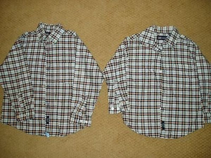 Boy's , lot of 2 , "BUTTON FRONT DRESS SHIRTS" , size M & L, long-sleeve&plaid - Picture 1 of 4