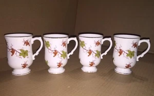 Royal Adderley Floral Coffee Cup / Mug Collection Bone China England Set Of 4 - Picture 1 of 1