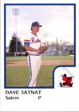 1986 Salem Redbirds ProCards #24 Dave Satnat Modesto California CA Baseball Card