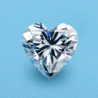 1 Ct Certified Lab-Grown Diamond Heart Cut D FL-Clarity CVD Loose Gemstone 5NSE - Image 1 of 4