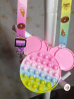 Minnie Mouse Colorful PopIt Purse Fidget Toy Zipper Rubber