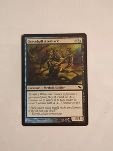 MISPRINT | MISCUT MTG Gravelgill Axeshark Mtg Eventide - Picture 1 of 3