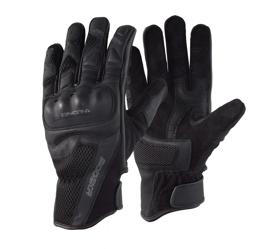 Modeka Sonora schwarz/schwarz Gr. L9 kurze Motorradhandschuhe - Bild 1 von 1