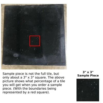 Black Marble Tile Natural Remodel About 3x3 SAMPLE PIECE TS-29 - Image 1 of 4