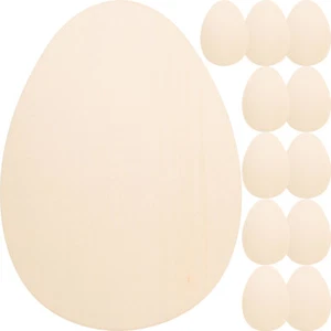 12pcs Decor Wooden Eggs Wooden Easter Egg Easter Decorations For Home - Picture 1 of 12