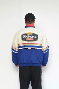 Chaqueta Rothmans Racing F1 Vintage Años 80 Para Hombre Azul Nylon Williams Renault Talla L - Imagen 1 de 18