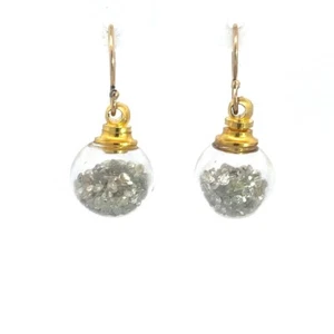 Diamond Locket Earrings 14k Gold &Gold Filled 7 Carat Floating Natural Diamonds - Picture 1 of 7