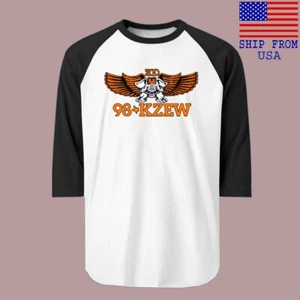 KZEW 98 FM Radio Uomo Raglan Nero Taglia S-2XL - Foto 1 di 1
