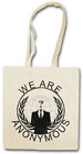 ANONYMOUS GLOBE LOGO Shopper Shopping Bag We Are Guy For Fawkes V Vendetta