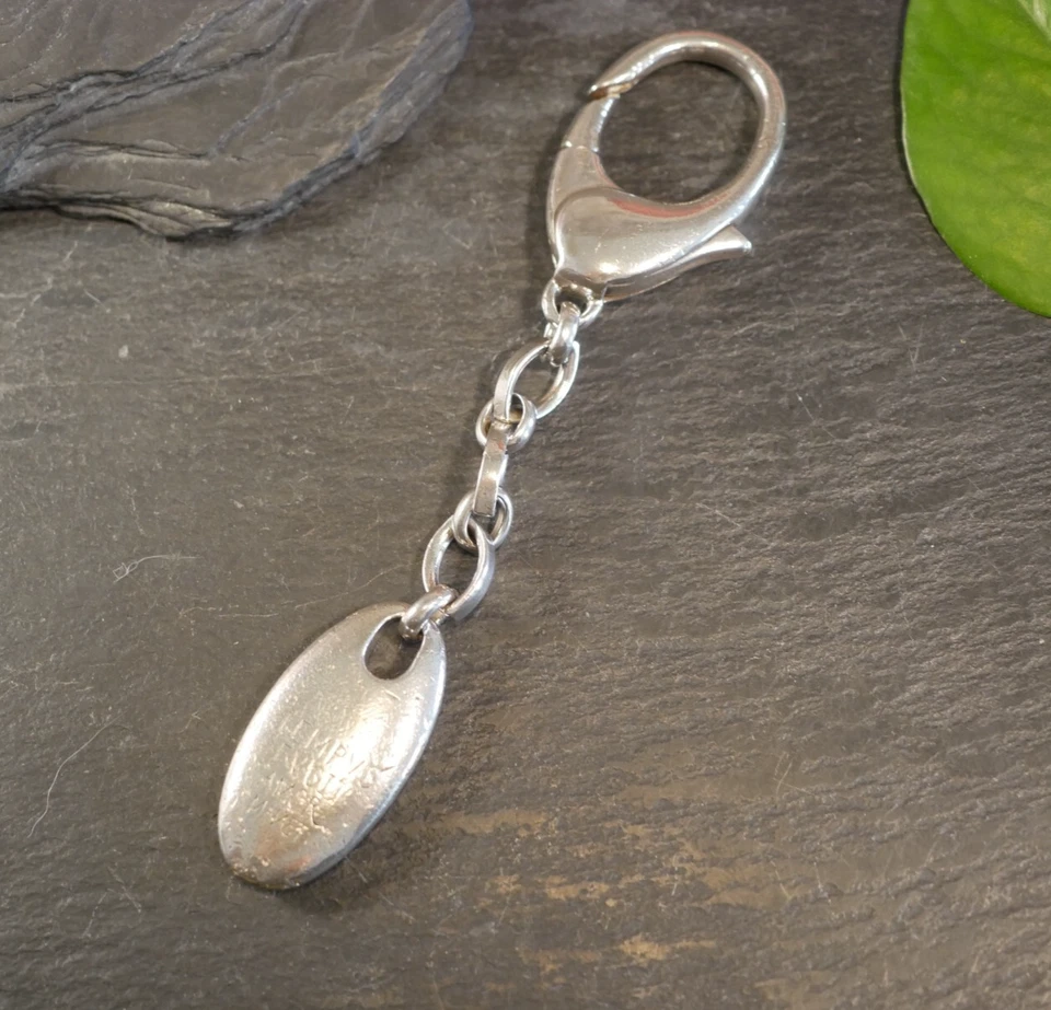 925 Silber Anhänger Schlüsselanhänger Wempe Tempus Fugit Amor Manet Schwer - Bild 1 von 4