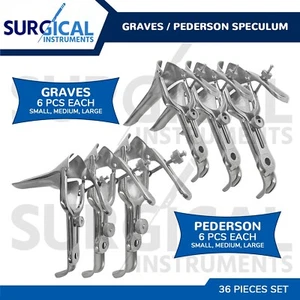 36 Pcs Vaginal Speculum OB/Gynecology Surgical Instrument Stainless German Grade - Picture 1 of 10