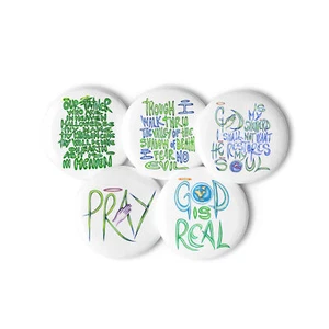"Juego de botones de alfiler ArmorOfGod Christian Psalm23 2,25""" - Imagen 1 de 10