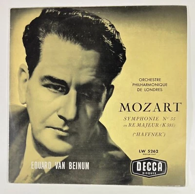 Mozart : Symphonie - Eduaed Van Beinum LP 33 rpm 25cm 10" DECCA LW 5262 - Photo 1/4