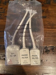 NEUF LOT DE 3 FILTRES DE TÉLÉPHONE DSL (2 A90-36FS400 / 1 A90-36FD400) SCELLÉS - Photo 1/2