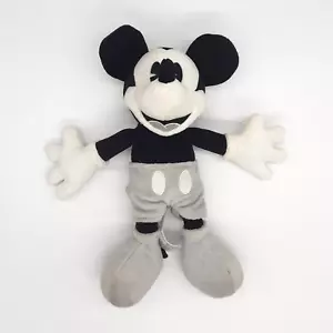 Disney Parks Mickey Mouse Black and White Gray Plush 10" Classic Collector's Toy - Picture 1 of 3