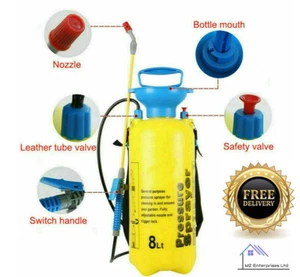 8L Garden Pressure Sprayer Portable Water Spray Bottle Pump Weed Killer Chemical - Picture 1 of 7