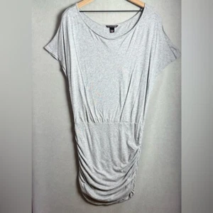 Victoria’s Secret Women’s Gray Dress Short Sleeve Scoop Neck Ruched Sides M - Picture 1 of 10