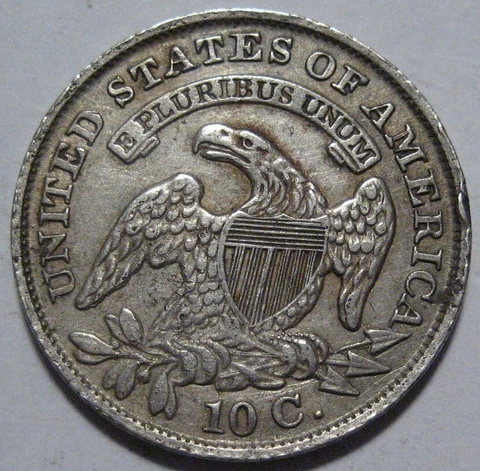 = 1830 XF Capped BUST Dime, Has Dings & Scratches, FREE Shipping Cover