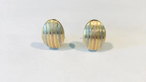 14KT Tri-Color Gold Earrings - Picture 1 of 5