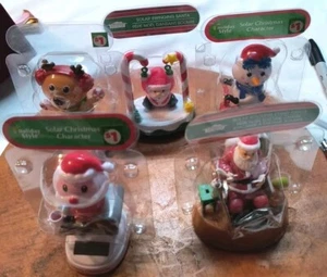 CHRISTMAS Solar Plastic Bobblehead & Dancing Collectible Toys - Set Of 5 NEW - Picture 1 of 6