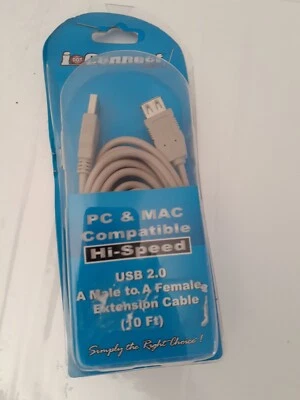 C2G USB 2.0 A Male to A Female Extension Cable - 3.3ft, White - Image 1 of 4