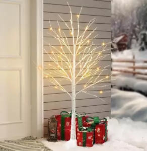 2 Pack 6FT Birch Tree Smart Led lights WIFI2.4G BT Holiday Home&store Decor - Picture 1 of 5