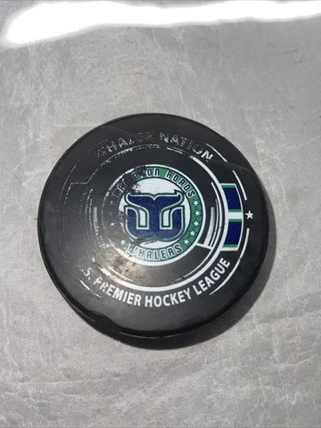 Game Used HAMPTON ROADS WHALERS USPHL VINTAGE OFFICIAL HOCKEY PUCK Cover