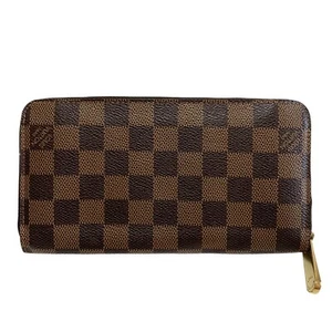 Louis Vuitton Damier Ebene Zippy Geldbörse lang Leder echt CA0122 aus Japan - Bild 1 von 20