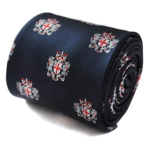 Designer Mens Tie navy blue tie city of london corporation by Frederick Thomas - Picture 1 of 4