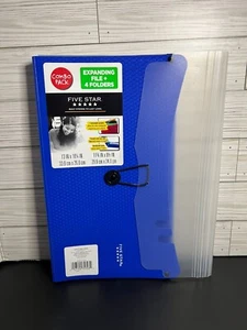 Five Star Mead Blue Horizontal Expanding File Folder Holder NO Folders Included - Picture 1 of 6
